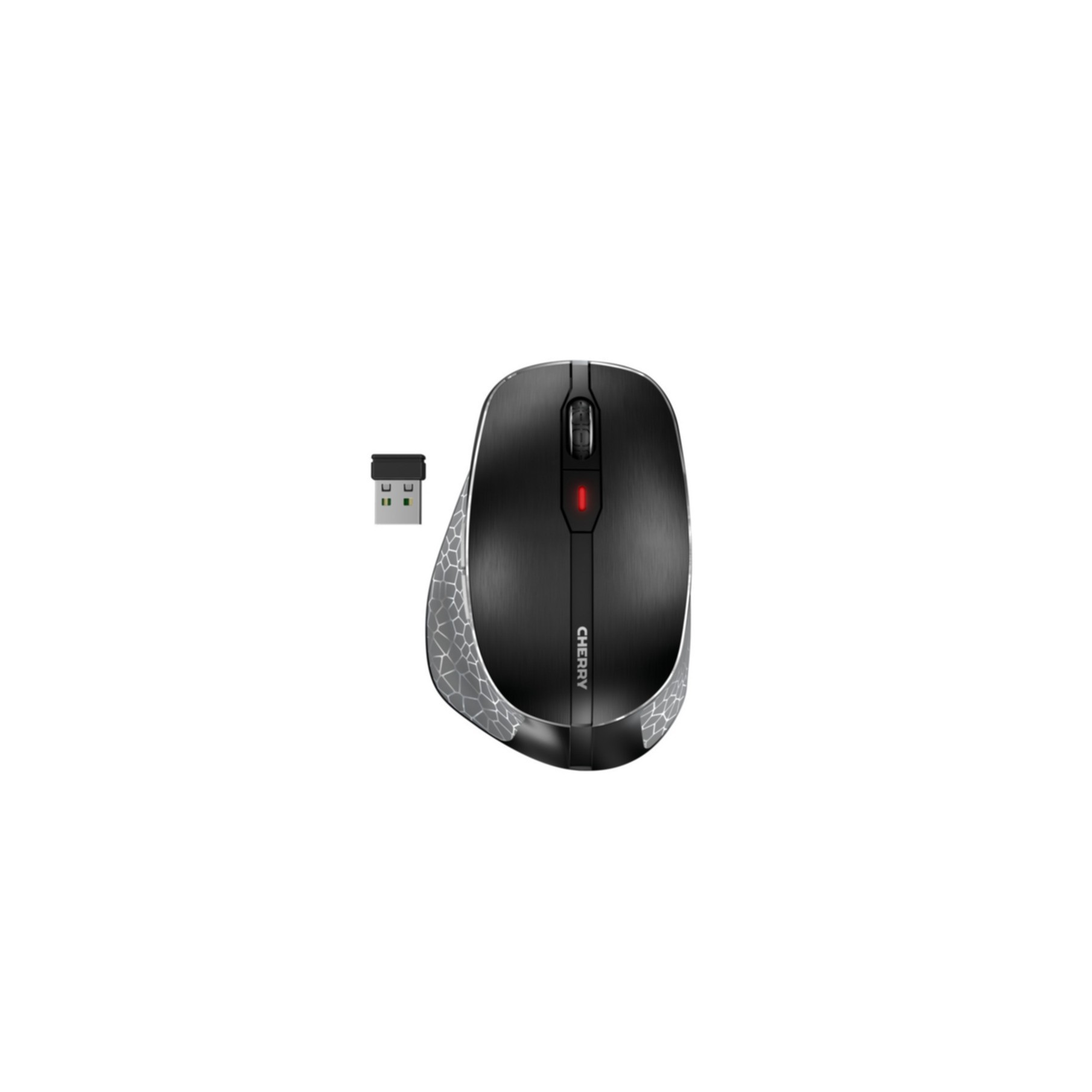 Mouse Cherry MW 8C ERGO - (JW-8600)- ergonomisch - optisch - 6 Tasten - kabellos - 2.4 GHz, Bluetooth 4.0 - kabelloser Empfänger (USB)