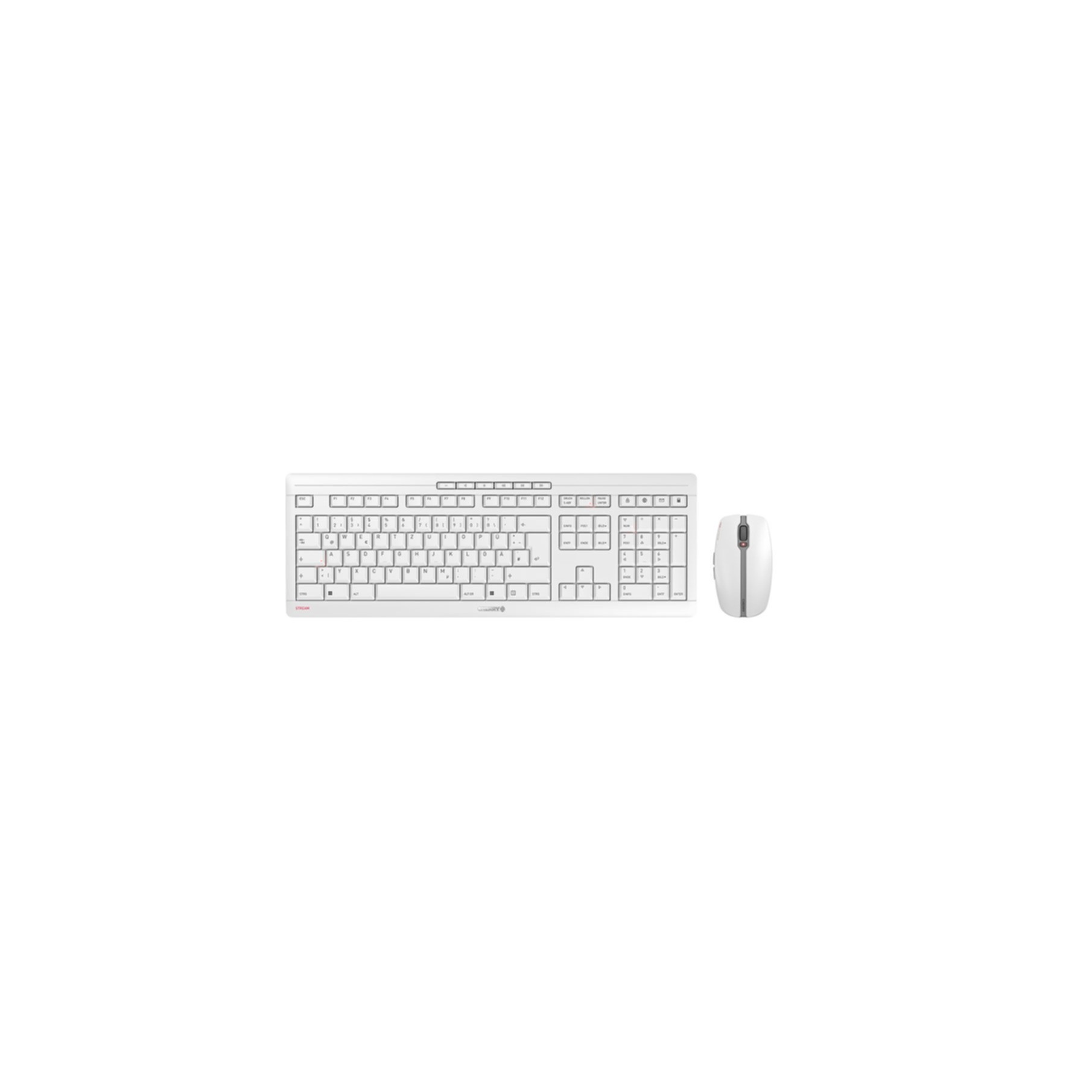 Keyboard & Mouse Cherry Wireless Combo Stream DESKTOP RECHARGE white (DE) (JD-8560DE-0)